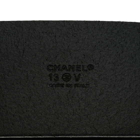 CHANEL Calfskin CC Logo Belt 105 42 Black 1666110 | FASHIONPHILE