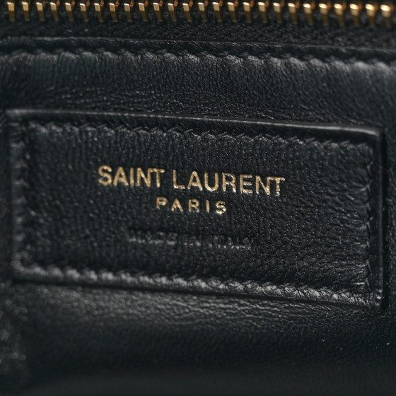 SAINT LAURENT Padded Lambskin Le 5 A 7 Hobo Black 1666017