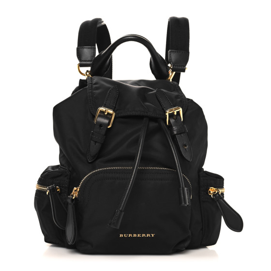 BURBERRY Nylon Small Crossbody Rucksack Backpack Black