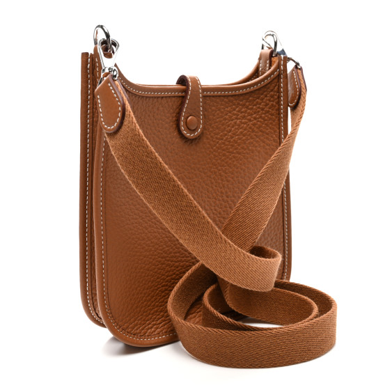 HERMES Taurillon Clemence Evelyne TPM Gold 1647036