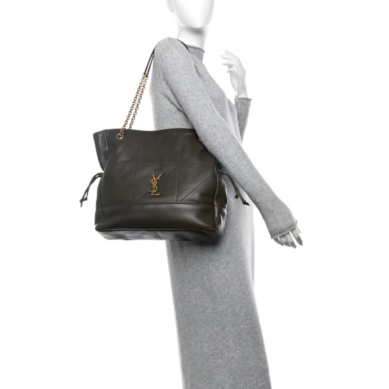 SAINT LAURENT Lambskin Jamie Shopping Tote Light Musk