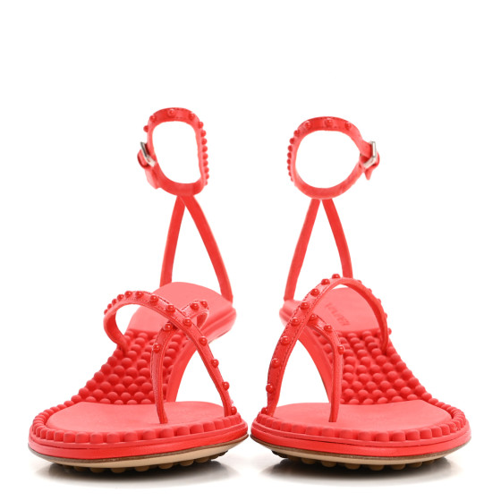サンダル・ミュール BOTTEGA VENETA Women Sandals 827612 V3H902240 Red Bottega Veneta red leather square toe stretch sandals, 37.5