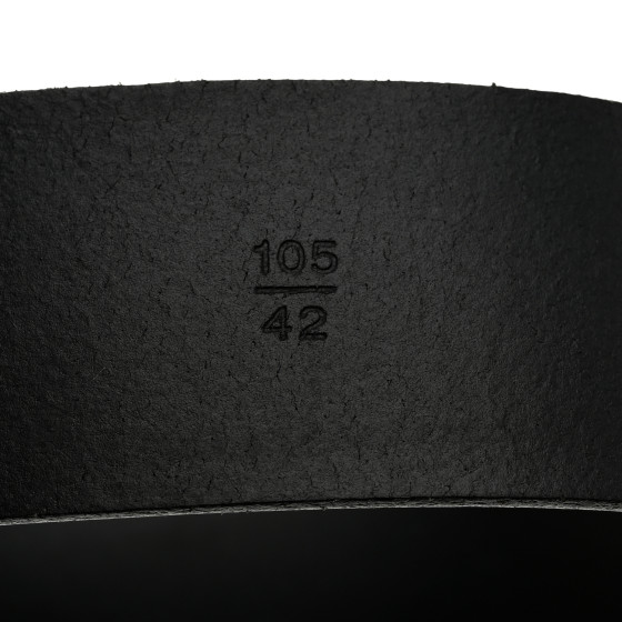 CHANEL Calfskin CC Logo Belt 105 42 Black 1666110 | FASHIONPHILE