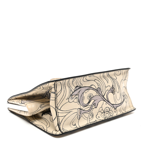 PRADA X JAMES JEAN Glace Calfskin Rabbit Print Shoulder Bag
