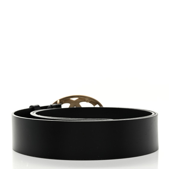CHANEL Calfskin CC Logo Belt 105 42 Black 1666110 | FASHIONPHILE