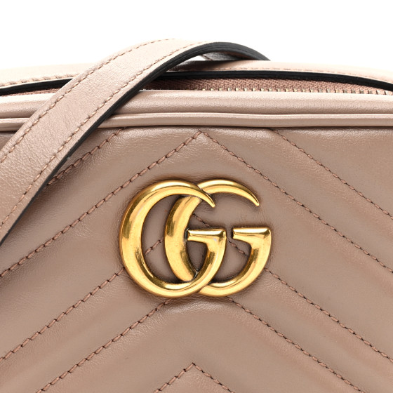 GUCCI  GG MARMONT  ショルダーバッグ PORCELAIN ROSE GUCCI Calfskin Matelasse Small GG Marmont Shoulder Bag