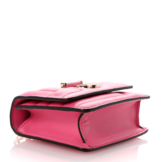 JIMMY CHOO Nappa Quilted Varenne Micro Avenue Quad Candy