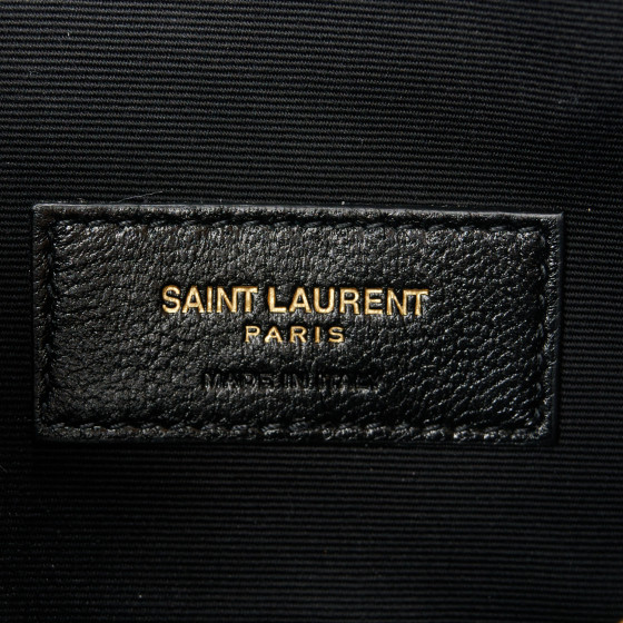 SAINT LAURENT Grain De Poudre Chevron Monogram Large Bill