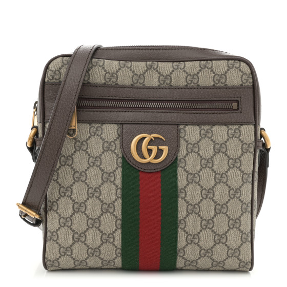 GUCCI GG Supreme Monogram Web Small Ophidia Messenger Bag