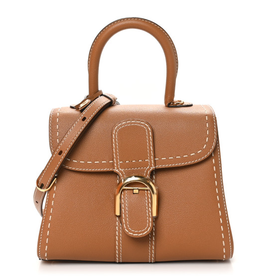 DELVAUX Grained Rodeo Calfskin Surpique PM Brillant Satchel