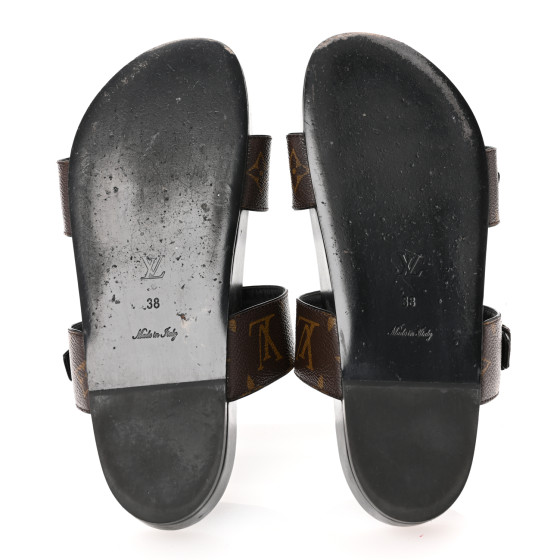 LOUIS VUITTON ミュール LOUIS VUITTON Monogram Bom Dia Mule Sandals 38 Black 1665746