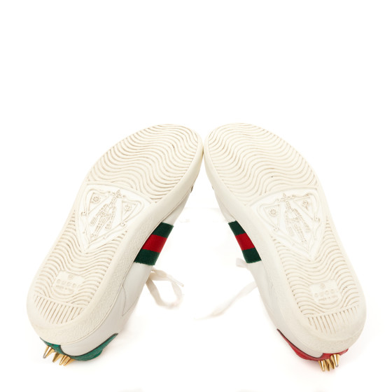 user_b88b47ce様 GUCCI Calfskin Web Pearl Studded Womens Ace Sneakers 35