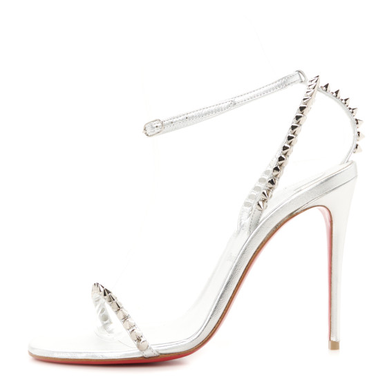 CHRISTIAN LOUBOUTIN Metallic Kid Spiked So Me 100 Sandals 36