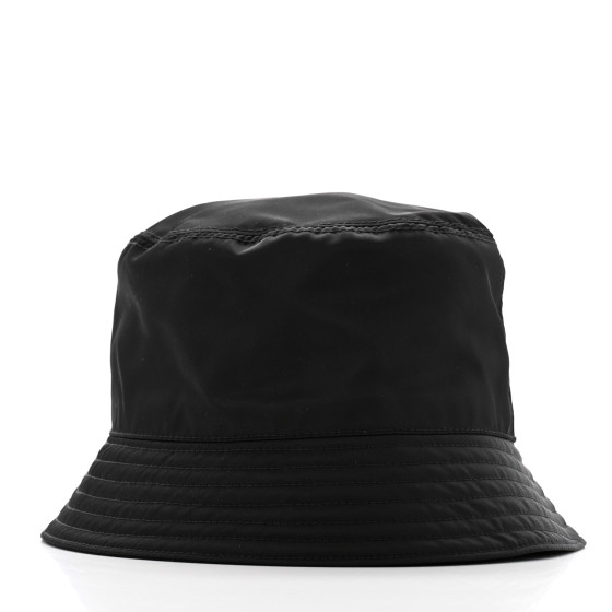 PRADA Re-Nylon Metal Triangle Logo Womens Bucket Hat XL