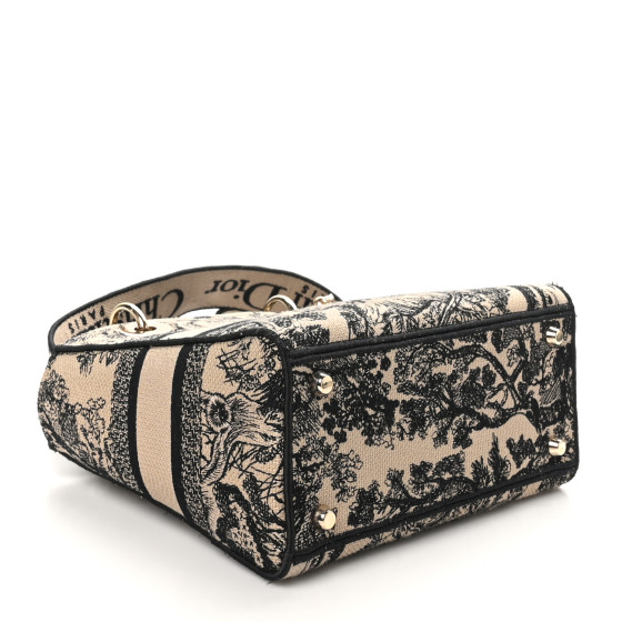 CHRISTIAN DIOR Toile de Jouy Embroidered Medium Lady D-Lite
