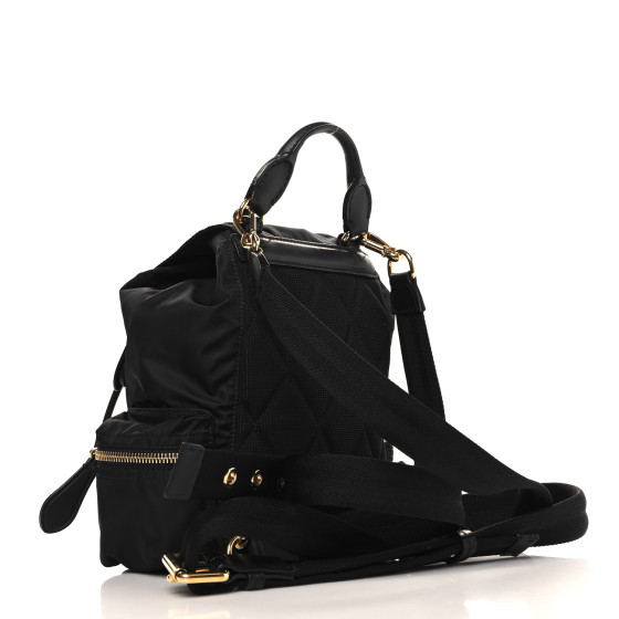 BURBERRY Nylon Small Crossbody Rucksack Backpack Black