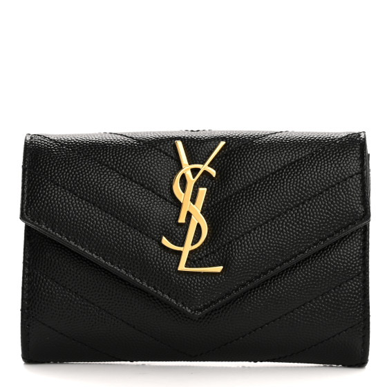 SAINT LAURENT Grain De Poudre Matelasse Chevron Small