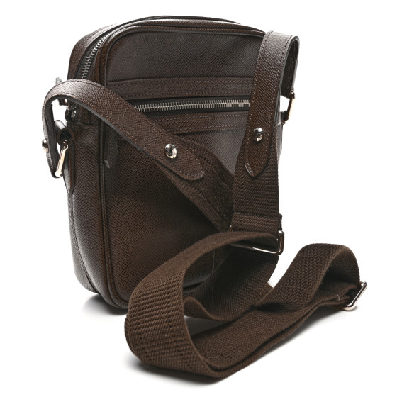 Louis Vuitton Grigori Taiga メッセンジャー LOUIS VUITTON Grigori Pochette Taiga Leather Crossbody Bag Black