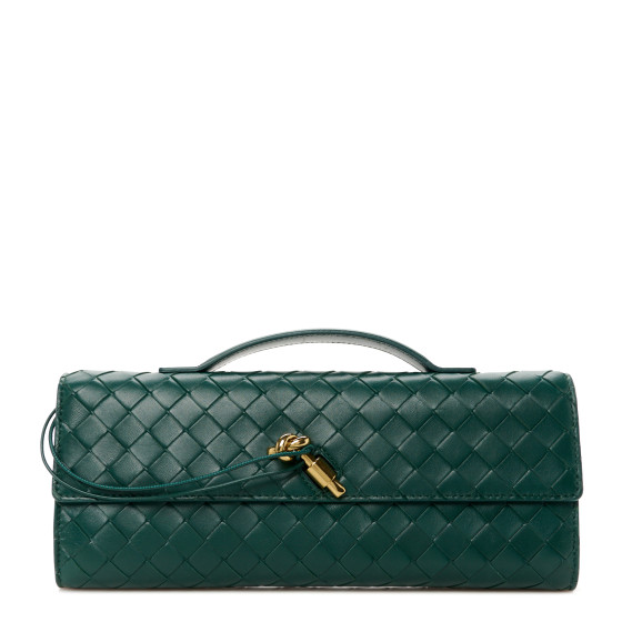 クラッチバッグ BOTTEGA VENETA ANDIAMO CLUTCH IN INTRECCIATO NAPPA Andiamo Intrecciato leather clutch in black - Bottega Veneta