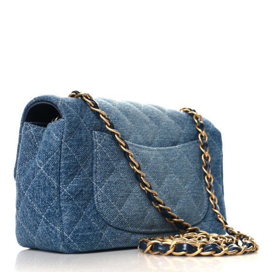 【CHANEL】Quilted Mini Rectangular denim Caviar★ショルダー Chanel Blue Quilted Denim Mini VIP Crossbody Flap Bag