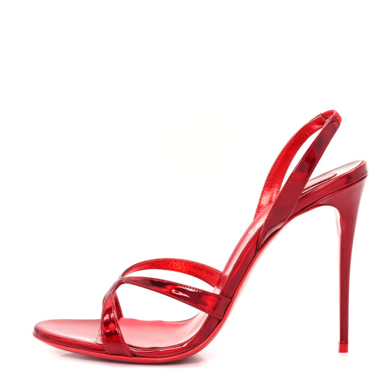 CHRISTIAN LOUBOUTIN Metallic Patent Psychic Emilie 100
