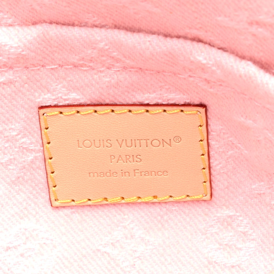 LOUIS VUITTON ピンク タンクトップ XS Louis Vuitton M40870 MonogramDenim Bag Bucket Tote Bag