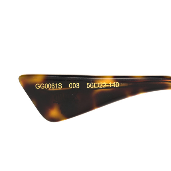 GUCCI Metal Round Frame Sunglasses GG0061S Green Red 1646212