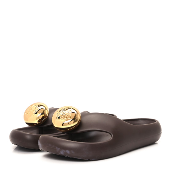 LOEWE Foam Rubber Paula's Ibiza Pebble Toe Post Sandals 36