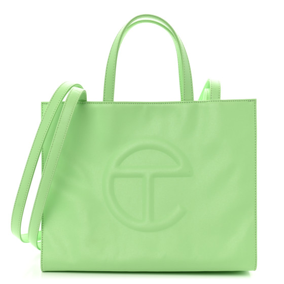 (US発）Telfar ヴィーガンレザー ショッピングバッグ TELFAR Vegan Leather Medium Shopping Bag Double Mint 1649819