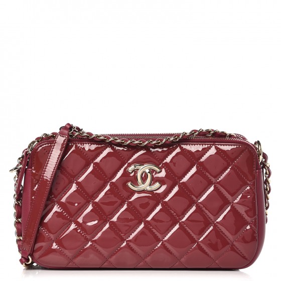 ［maybe］CCキャッチ Clutch with chain - Shiny grained calsfkin, resin & silver