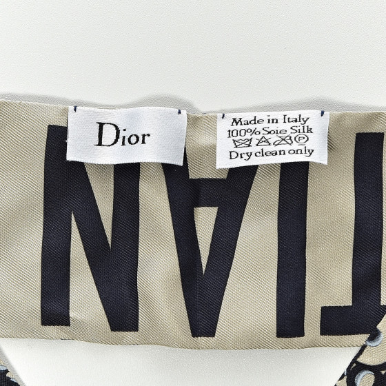 CHRISTIAN DIOR Silk Oblique Mitzah Scarf Blue 529868