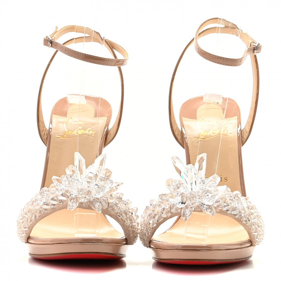靴 Christian Louboutin CRYSTAL QUEEN 120 37 CHRISTIAN LOUBOUTIN Patent Crystal Queen 120 Sandals 38.5
