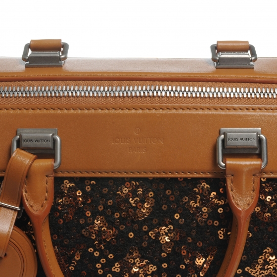 LOUIS VUITTON Sequin Monogram Sunshine Express Speedy Gold