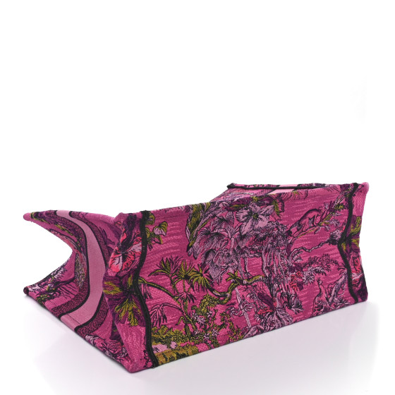 CHRISTIAN DIOR Canvas Embroidered Medium Toile de Jouy