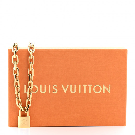 LOUIS VUITTON LV Edge Necklace Cadenas Gold 975677