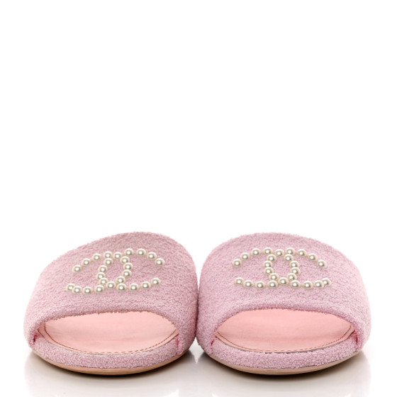 CHANEL ベージュ ピンク　ツイード パンプス　sz36.5 used CHANEL ベージュ ピンク ツイード パンプス sz36.5 used