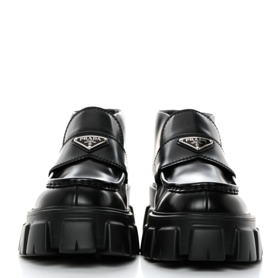 PRADA モノリス Prada モノリス レースアップシューズ | ブラック | FARFETCH JP
