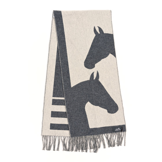 HERMES Cashmere Casaque Love Story Muffler 1479834