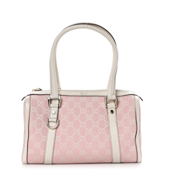 【Boo】ch!iiibag Small Boston Ophidia small boston bag in beige and white GG Supreme