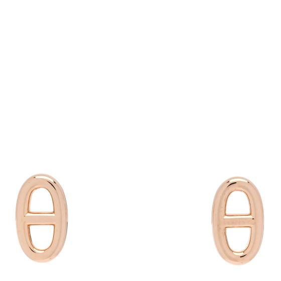 HERMES 18K Rose Gold TPM Farandole Stud Earrings 1488879
