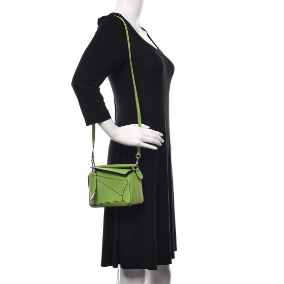 LOEWE Calfskin Mini Puzzle Bag Green 456692 | FASHIONPHILE