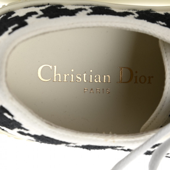 CHRISTIAN DIOR Canvas Macro Houndstooth Embroidered Womens
