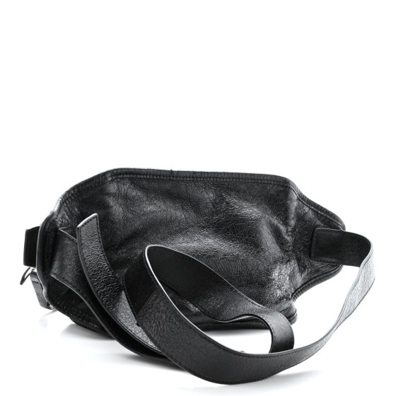 BALENCIAGA Lambskin Classic Hardware Neo Lift Hip Bag Black