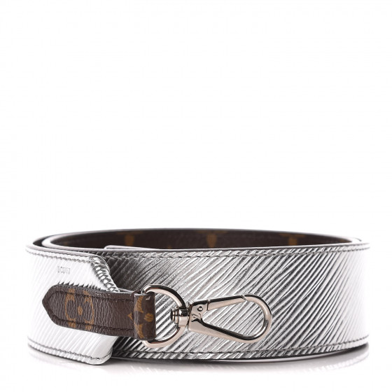 LOUIS VUITTON Epi Monogram Bandouliere Shoulder Strap Silver