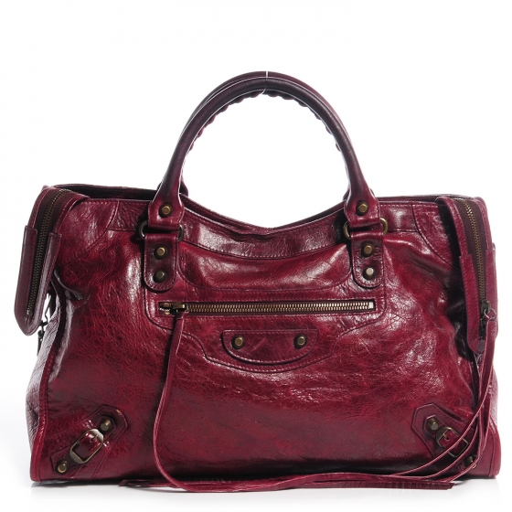 【関税&送料込】Balenciaga Bags Bordeaux BALENCIAGA Chevre City Bordeaux 69298 | FASHIONPHILE