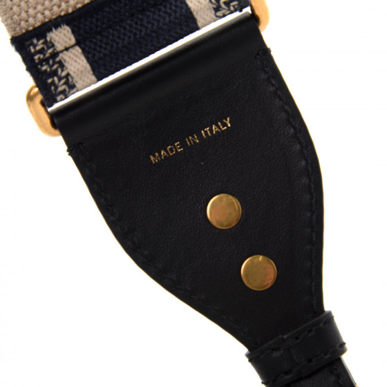 クリスチャンディオール　ストラップ CHRISTIAN DIOR Canvas Embroidered Shoulder Strap Blue 718468