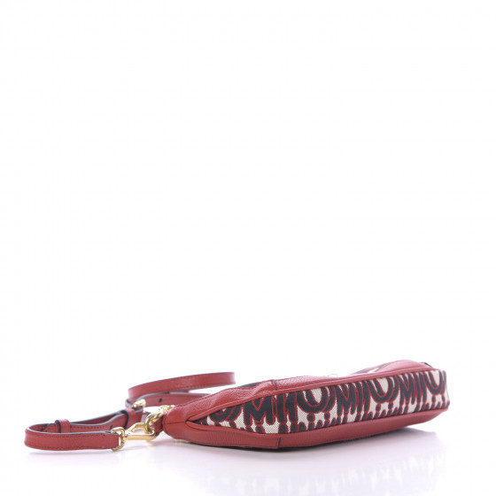 MIU MIU Jacquard Madras Logo Crossbody Red 678891 | FASHIONPHILE