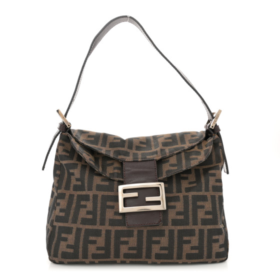 バッグ Fendi Brown Zucca charm Shoulder Bag What Goes Around Comes Around Fendi Brown Zucca Shoulder Bag