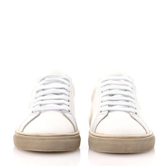 YSL ANDY ロートップSL スニーカー MOON PLUS 588250 Saint Laurent Andy Low Top Moon Plus White Sneakers 35+