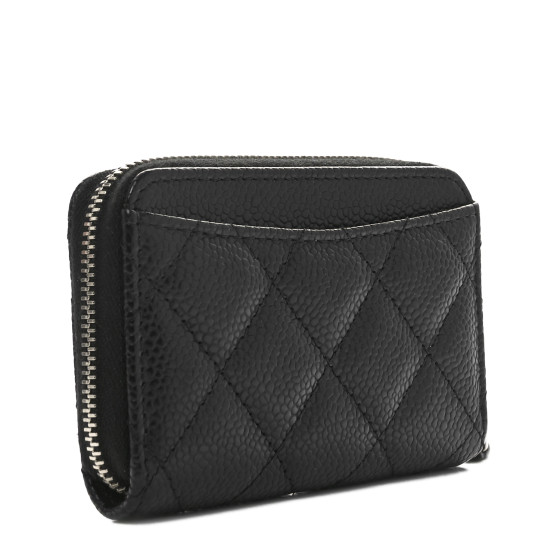 小物 CHANEL Zipped Coin Purse AP3082 Black CHANEL Caviar Quilted Zip Coin Purse Black 1682079